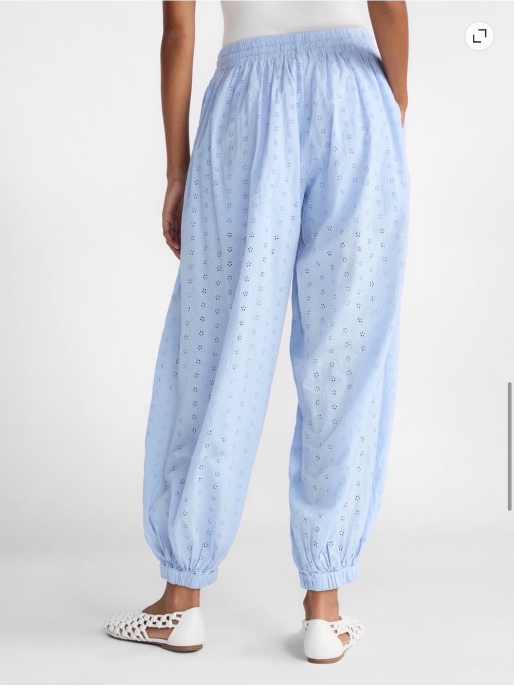 NWT Eyelet Harem cotton pants - small - Picture 2 of 6
